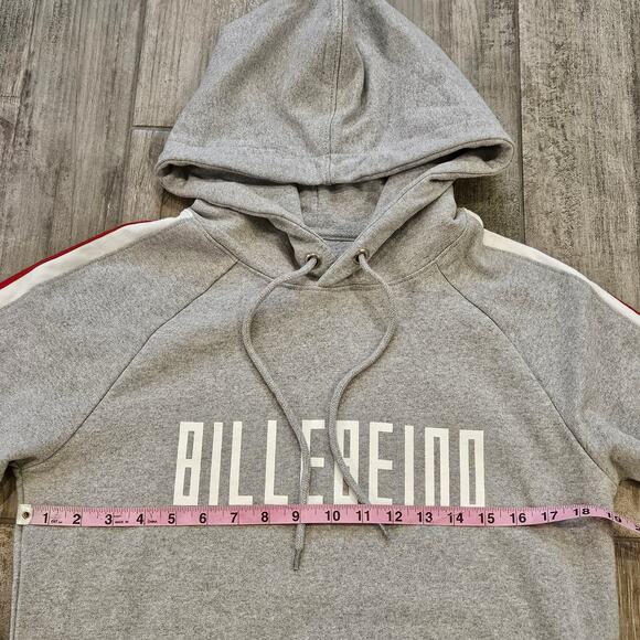 BilleBeino Stripe Hoodie Unisex Size S Pure Waste Recycled Materials Grey - Picture 3 of 12
